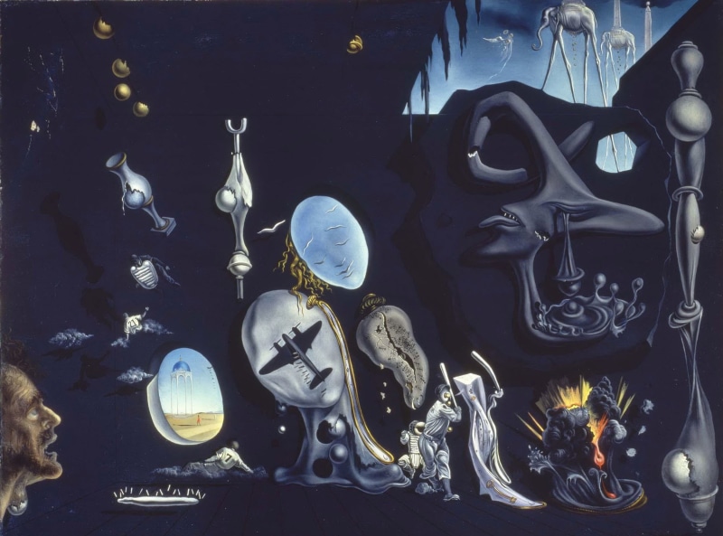 Salvador Dali, surrealism, picture, Atomic Melancholy, 1080P