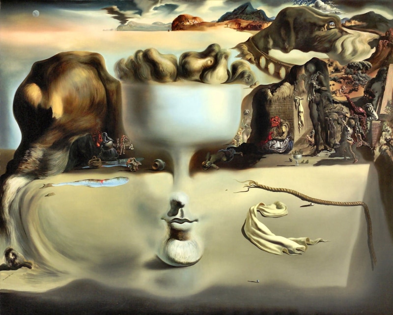 painting, surrealism, variation, art and craft, Dali, representation, choice, art, no people, artwork, surrealist, retail display, human representation
