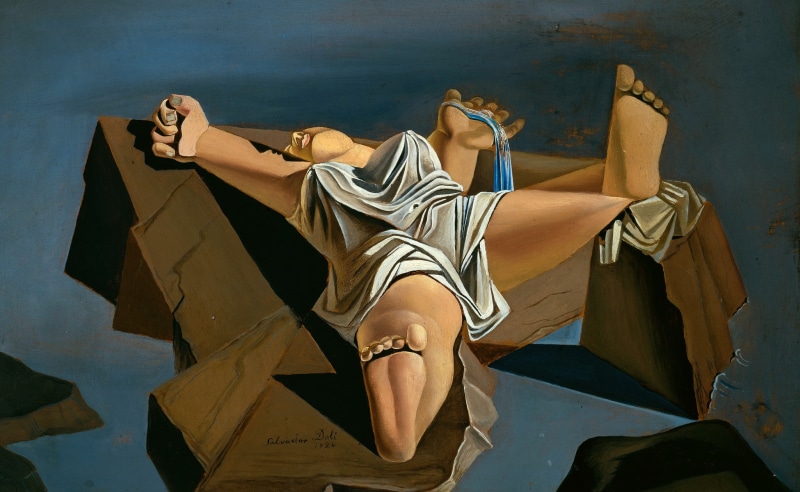2K, picture, Salvador Dali, surrealism, Figure on the Rocks