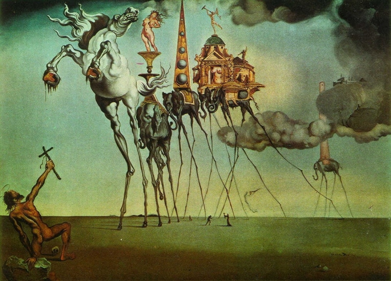 dali, horses, hd, x, 480P, elephants, salvador, art, artwork, animals, Salvador Dali