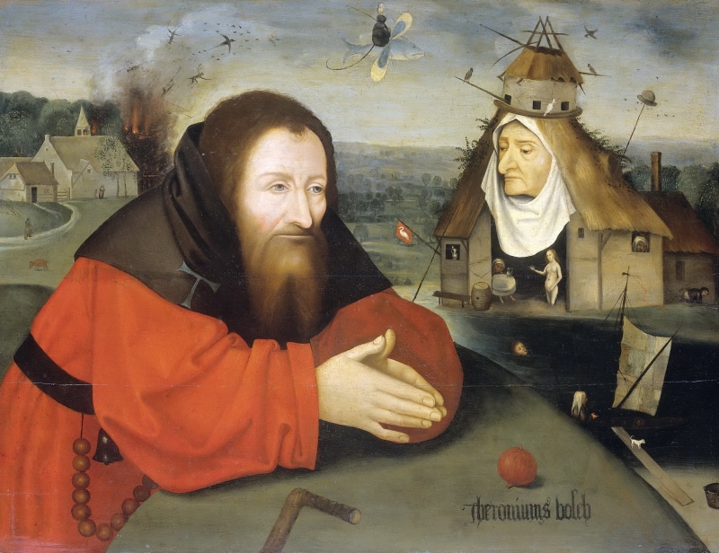 Hieronymus Bosch, 1550-1600, The temptation of St. Anthony, 2K, another version