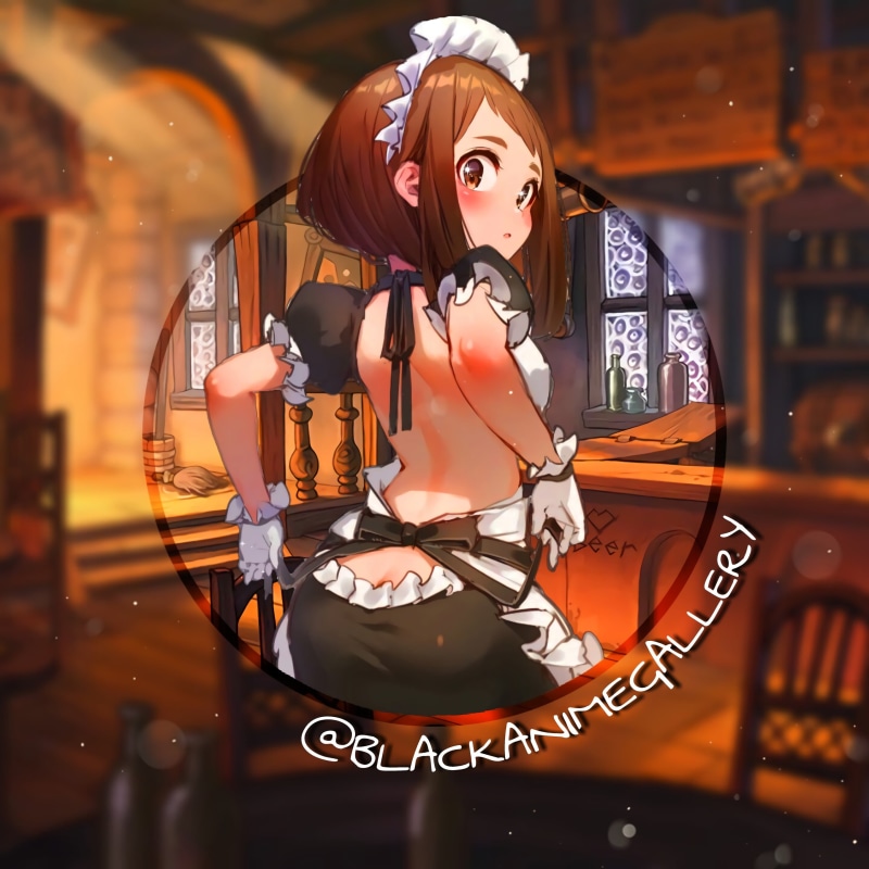 2K, three quarter length, manga, beautiful woman, one person, focus on foreground, maid, Boku no Hero Academia, women, clothing, standing, real people