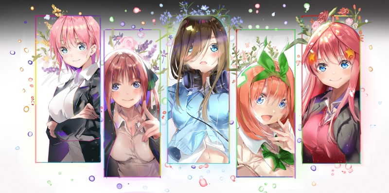Nino Nakano, The Quintessential Quintuplets, Miku Nakano, Anime, 5K, Ichika Nakano, Yotsuba Nakano, Itsuki Nakano