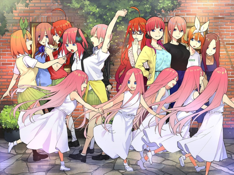 Ichika Nakano, 1080P, Miku Nakano, Itsuki Nakano, Yotsuba Nakano, Nino Nakano, Anime, The Quintessential Quintuplets
