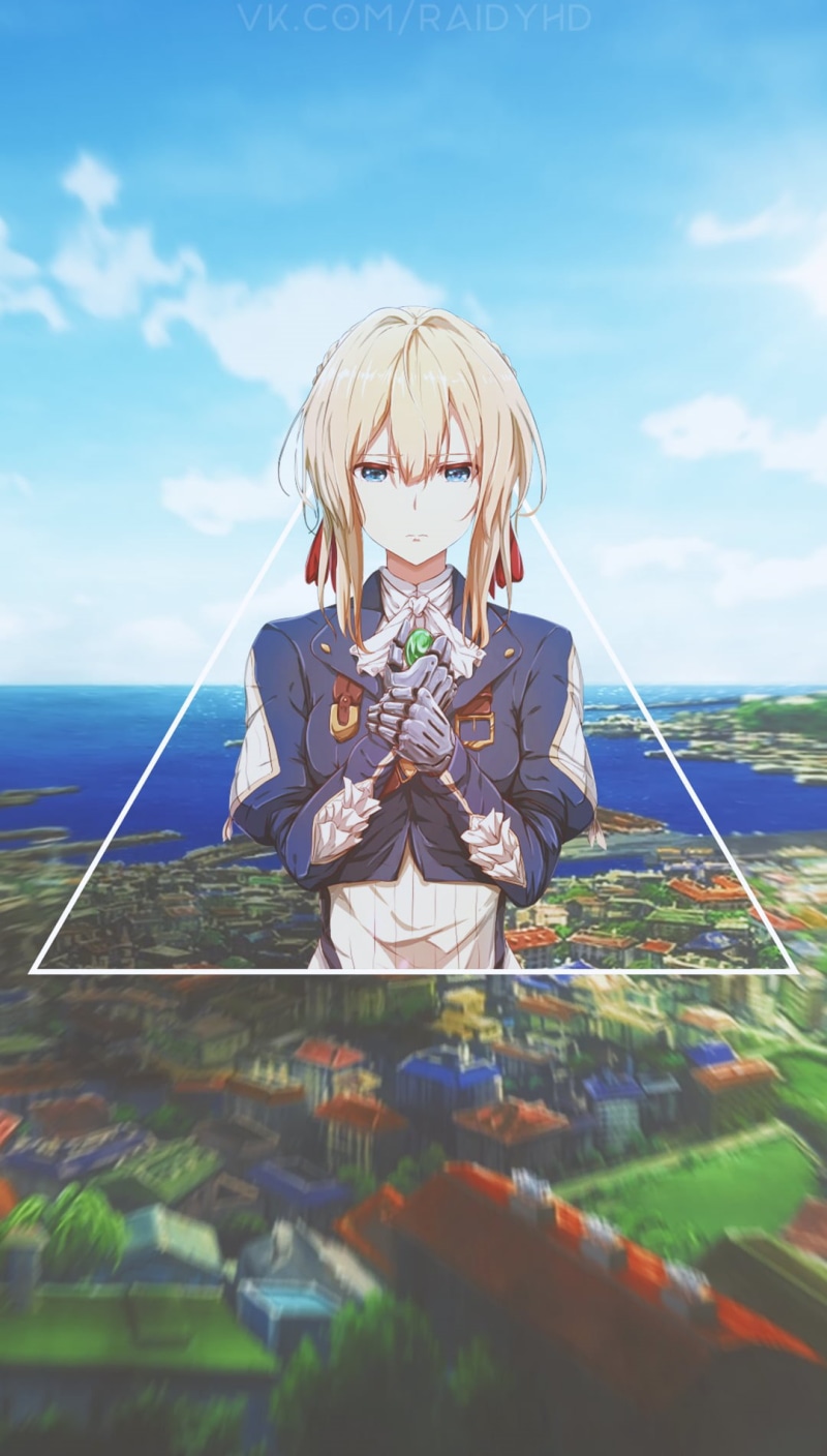 720P, anime, Violet Evergarden, anime girls, picture-in-picture