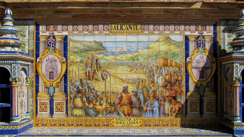 representation, ornate, human representation, male likeness, spain, alicante, shrine, painting, belief, place of worship, travel, day, mural, architecture
