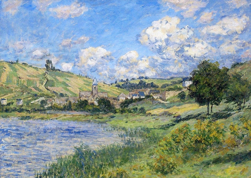 1080P, picture, river, Vétheuil. Landscape, Claude Monet