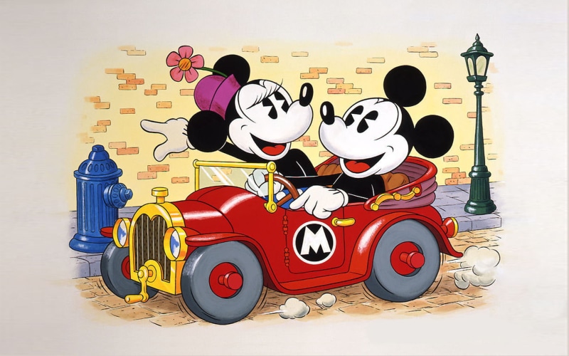 cartoon, 1080P, minnie, driving, mouse, mickey, car