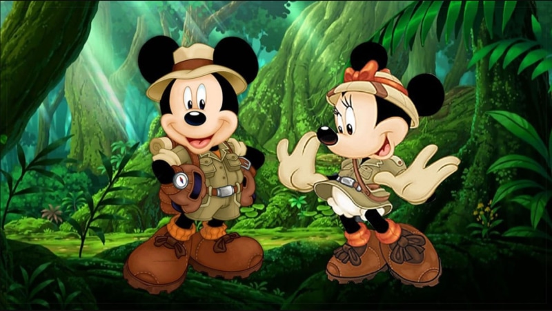 safari, hd, mouse, 1080P, orientation, minnie, mickey, cartoon, desktop, jungle, maus
