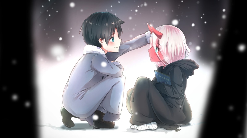 communication, 2K, cold temperature, Code:016 (Hiro) , nature, anime girls, holding, full length, real people, anime, side view, women, two people, lifestyles