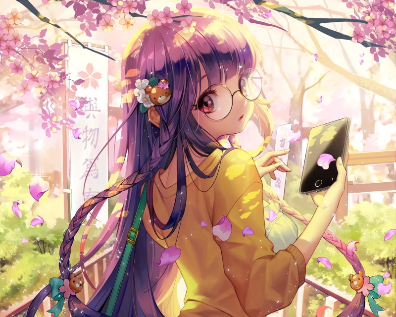 leisure activity, representation, 720P, young women, flowering plant, women, outdoors, lifestyles, beauty in nature, anime girl, one person, pink color