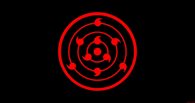 Rinne Sharingan, Anime, Minimalist, 8K, Naruto, Sharingan (Naruto)