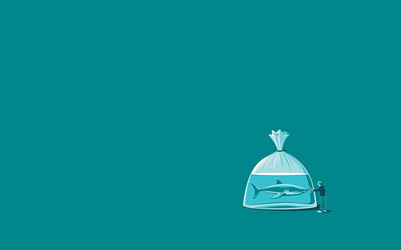 copy space, cut out, chrome, blue background, indoors, illustration, simple background, shark, religion, dome, nature, built structure, no people, artwork