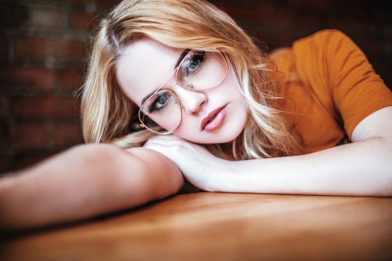 portrait, women, 1080P, face, blonde, glasses