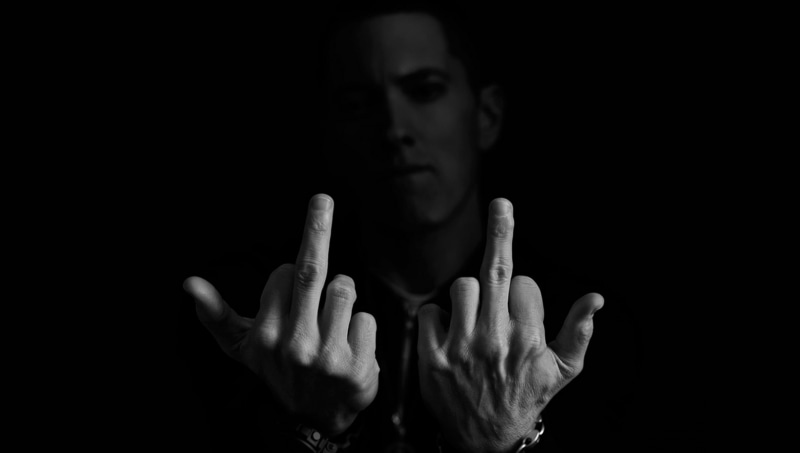 young Adult, stop gesture, dark, isolated On Black, front view, 1080P, men, mathers, grayscale, close-up, low Key, black Color, caucasian Ethnicity, male