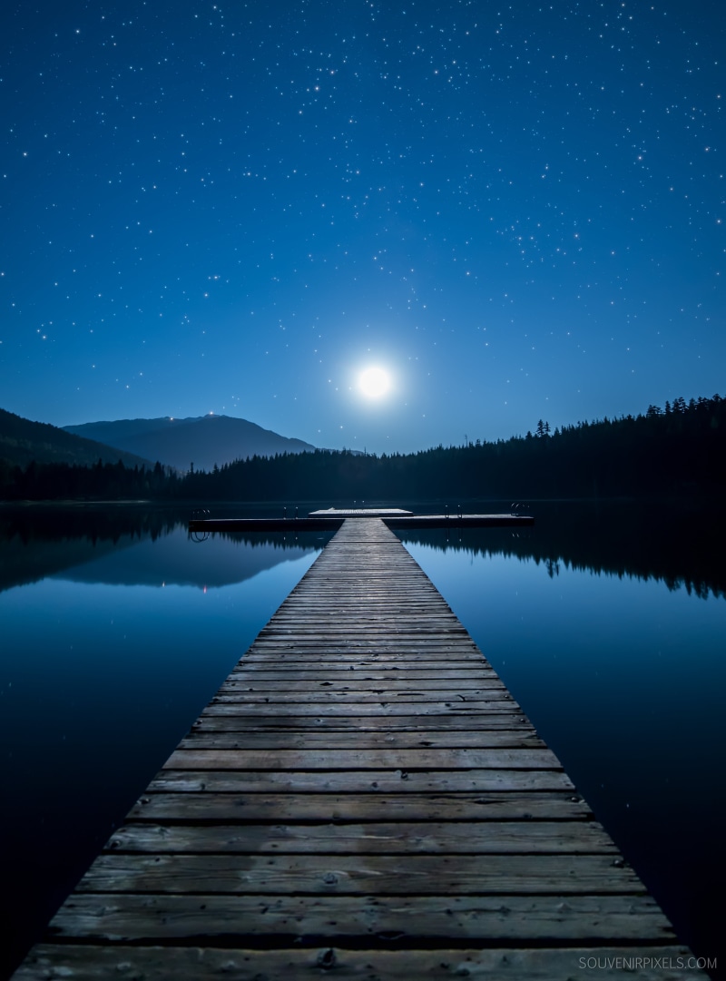 Universe, Scenic, Lost Lake, Beauty, Space, Tree, Beautiful, Dock, star - Space, Outdoor, Calm, Canada, Light, Astronomy, lake, Natural, Majestic, Sky