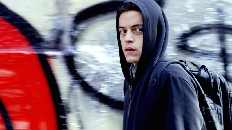 men, transportation, graffiti, headshot, looking, 1080P, TV, young men, Mr. Robot, real people, hoodie, looking at camera, portrait, one person, casual clothing