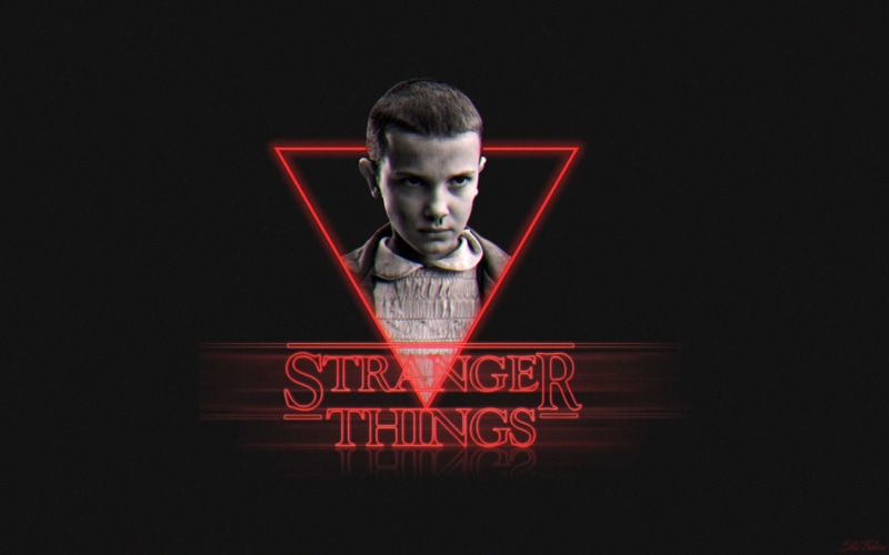 neon, digital art, 1080P, 1980s, typography, Stranger Things, Photoshop