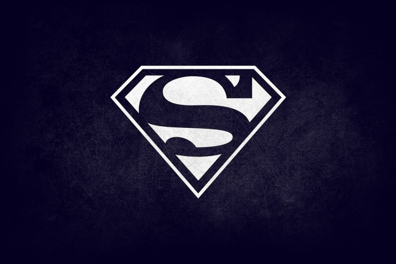 digital, Superman Logo, white, 720P, logo, Superman, black