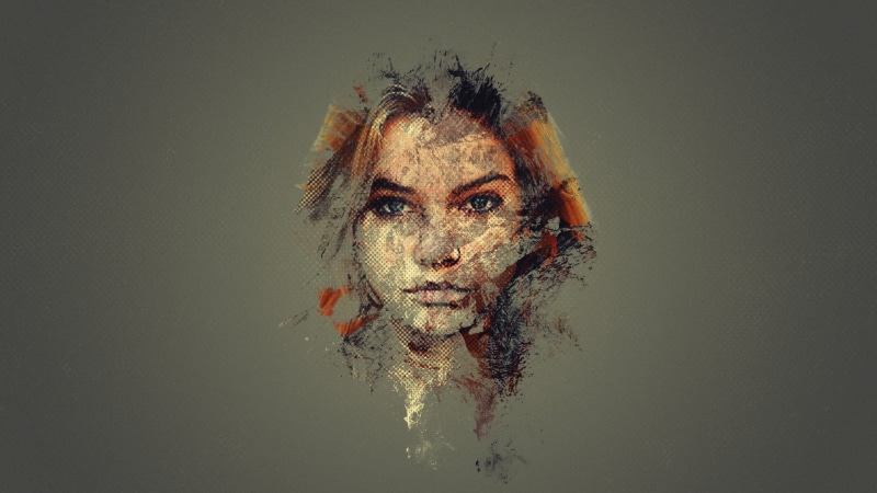 front view, headshot, hairstyle, abstract, hair, woman, Photoshop, human face, face, one person, 1080P, women, Barbara Palvin, beautiful woman, body part