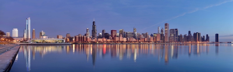 chicago, breaking, Multiple Display, no people, landscape, tower, skyscraper, REFLECTION, nature, 3840x1200 px, sky, cityscape, modern, office building exterior