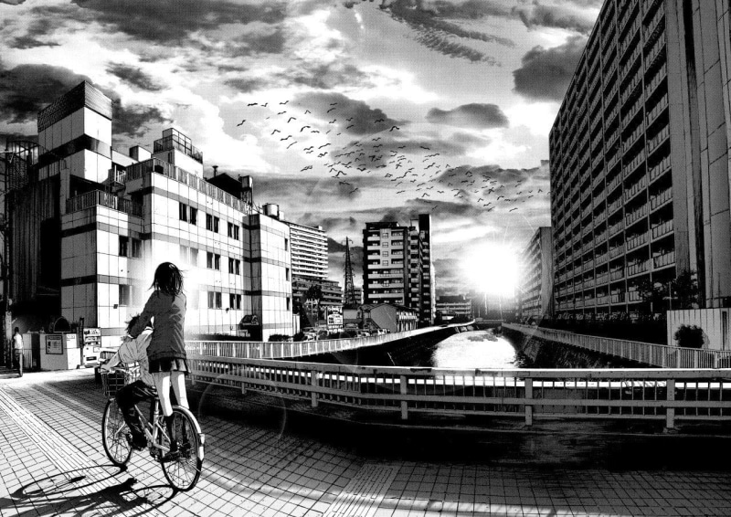 720P, Manga, Oyasumi Punpun, monochrome
