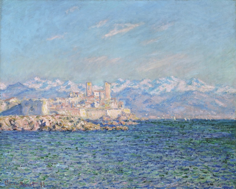 sea village, 1080P, Claude Monet, modern impressionism
