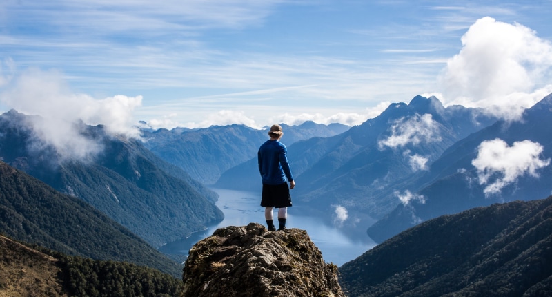 caucasian Ethnicity, formation, men, scenics, success, lake, on Top Of, scenics - nature, non-urban scene, tranquil scene, rise, adult, mountains, looking at view