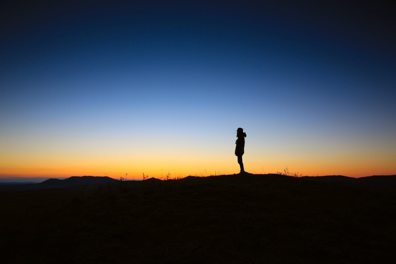 person, success, men, peak, scenics - nature, side view, alone, 1080P, land, sunset, dawn, one Person, beauty in nature, mountain, one man only, tranquil scene