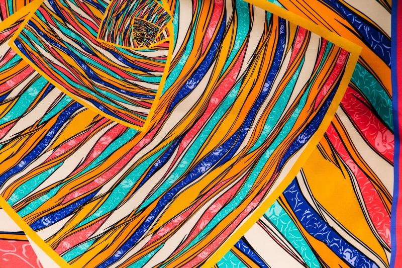 production, indoors, abstract pattern, vivid color, abstract, color image, close-up, texture, cotton, softness, backgrounds, detail, large group of objects