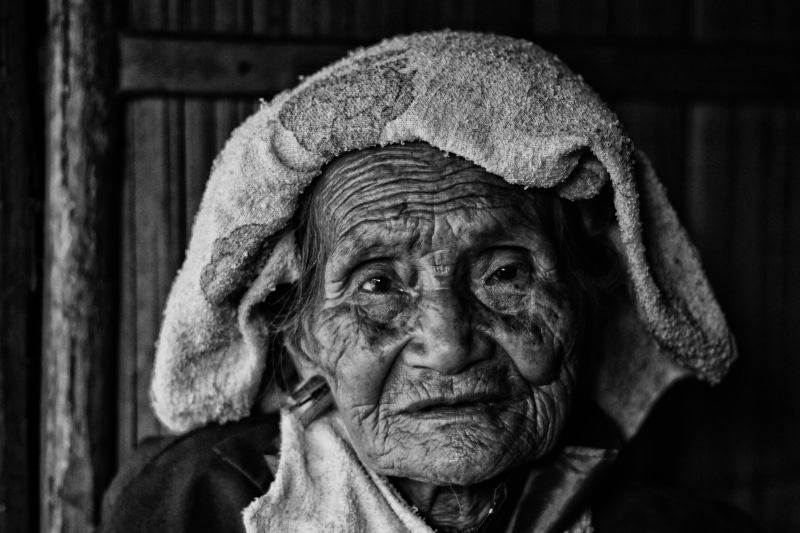 women, girl, person, thinking, wrinkled, female, 4K, facial hair, old women, face, problem, stress, sad, woman, unhappy, beard, frustration, black And White