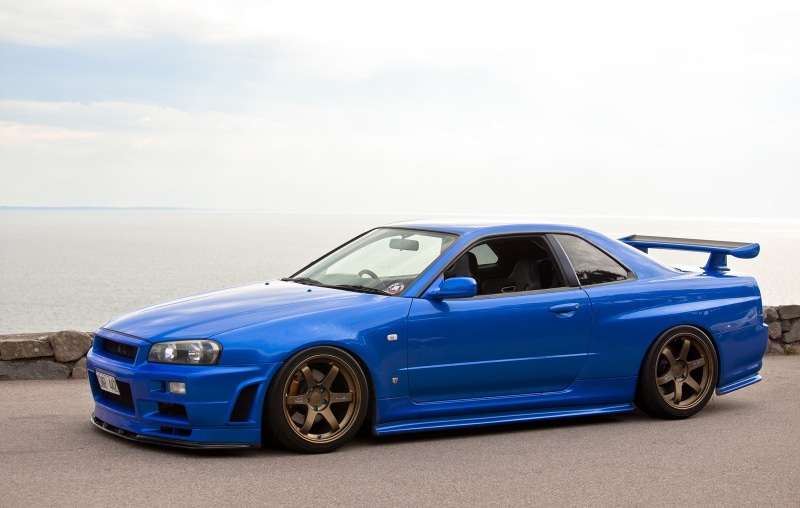 Blue Cars, Stanceworks, JDM, Japan, Nissan, StanceNation, skyline, GT R, 720P, Nissan Skyline GT R R34