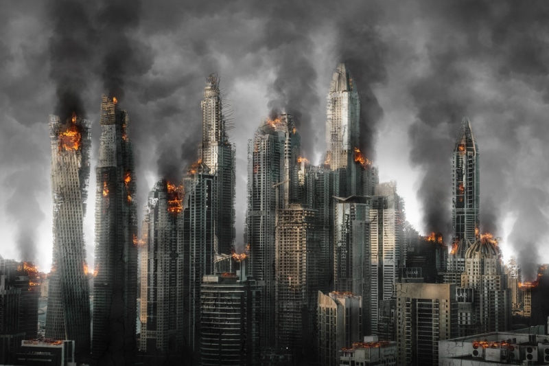 abandoned, armageddon, 4K, war, destruction, disaster
