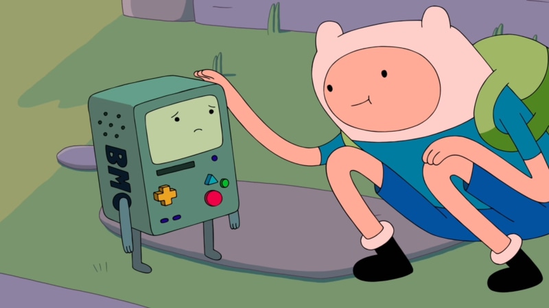 leisure activity, 720P, child, human body part, BMO, males, nature, boys, technology, childhood, people, toy, Finn the Human, girls, cartoon, purple, sport