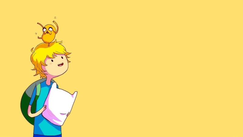 multi colored, outdoors, yellow background, character, copy space, Adventure Time, 720P, Finn the Human, hair, young adult, one person, women, toy, fan art