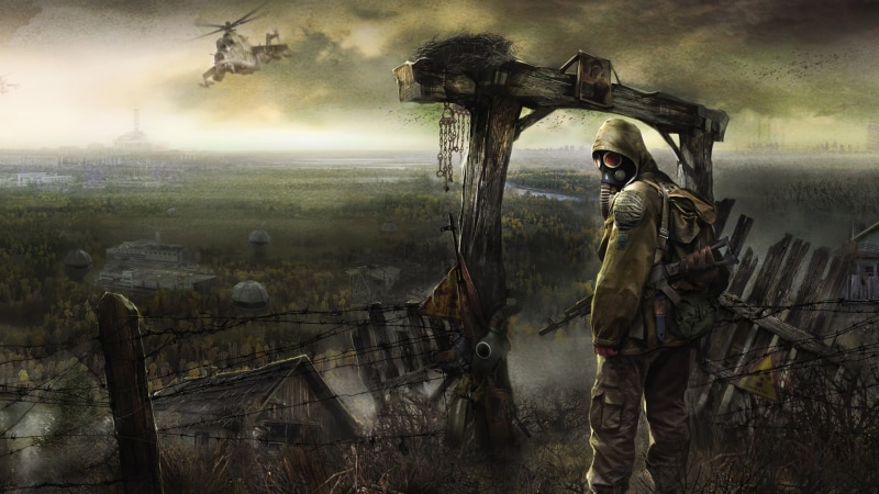 person, yellow, three quarter length, uniform, apocalyptic, futuristic, digital, brown, wooden, smoke - physical structure, government, S.T.A.L.K.E.R.