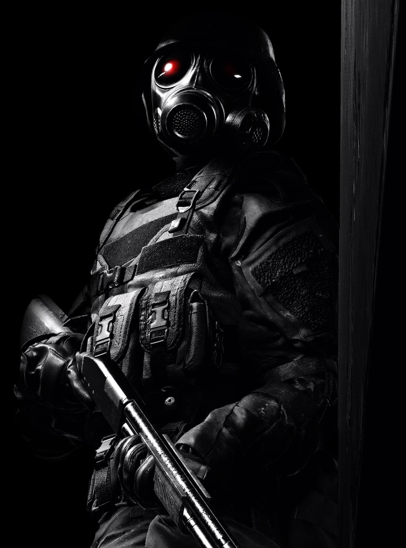 Resident Evil 2, gas masks, video games, weapon, Resident Evil 2 Remake, 1080P