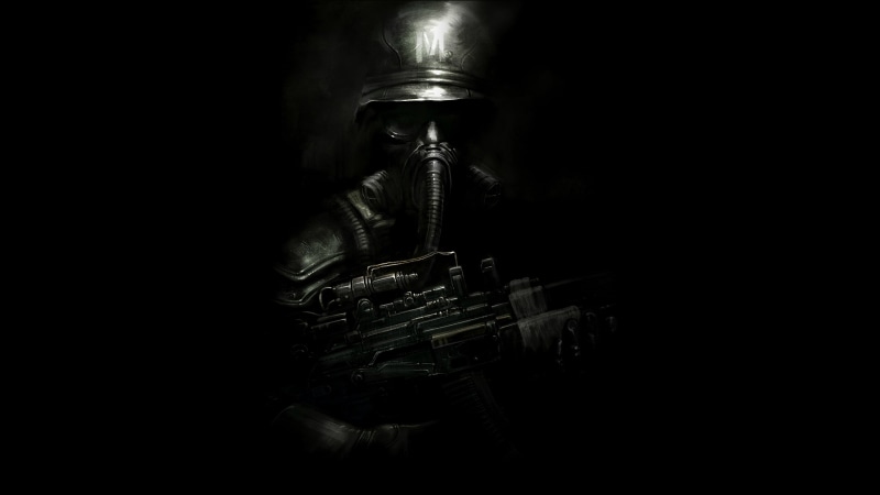 2K, Metro 2033, video game art, gas masks, digital, dark, black, helmet, weapon, military, Moscow, apocalyptic
