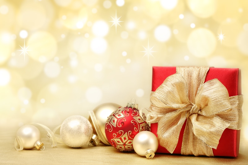 ornate, paper, white, gold Colored, winter, holidays, ribbon, celebration, the scenery, box - Container, illuminated, bright, christmas Decoration, event