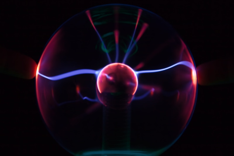design, sphere, science, plasma, lightning, blue, power, ball, shape, glowing, digital composite, mystery, transparent, circle, black background, line