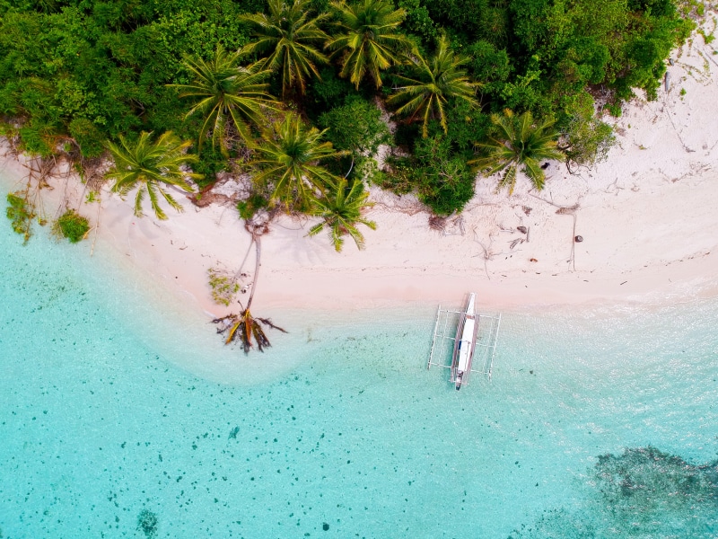vacations, birds eye view, aerial, sand, beach, travel Destinations, warm, tranquil Scene, sea, vacation, water, blue, 4K, no People, day, philippines