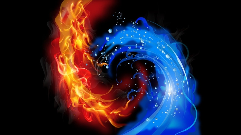 black background, fire, nature, blue, studio shot, close-up, blurred motion, indoors, illuminated, abstract, glowing, multi colored, heat - temperature