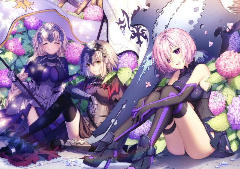 fashion, three, thigh-highs, characters, female, human representation, choice, young women, casual clothing, hairstyle, looking at camera, Jeanne (Alter) (Fate/Grand Order)