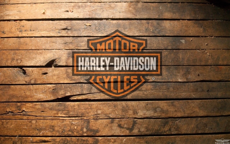 720P, Harley-Davidson, wood - material, architecture, single word, close-up, motorcycle, brown, capital letter, day, full frame, text, no people, sign