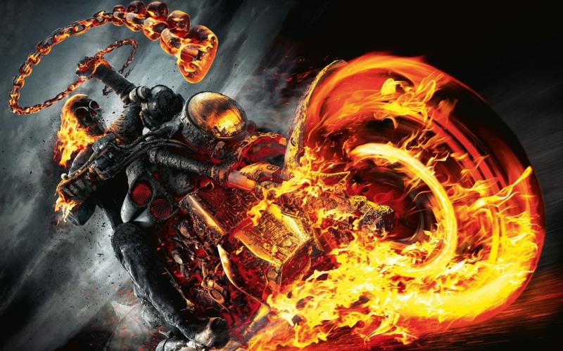 Revenge Spirit, chains, 720P, Ghost Rider, fire, vehicle