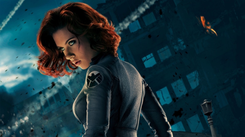 hairstyle, contemplation, portrait, Black Widow, young adult, beautiful woman, side view, real people, lifestyles, 5K, casual clothing, Scarlett Johansson