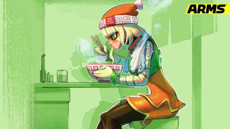 green, Nintendo Switch, Club Nintendo, Nintendo, MinMin, arms, video games, ramen, 2K