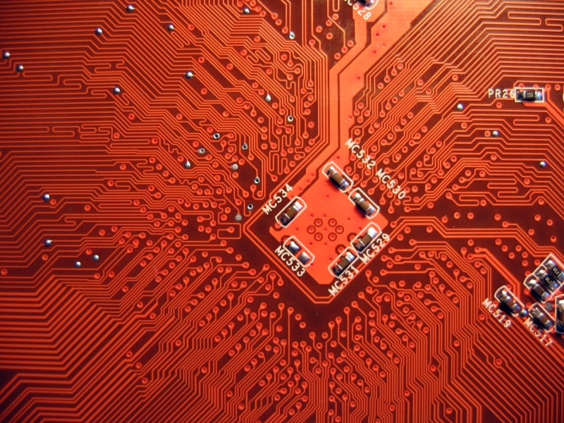 technology, hardware, design, circuit board, mother board, PCB, electronics industry, circuit, industry, high angle view, close-up, still life, 2K, pattern