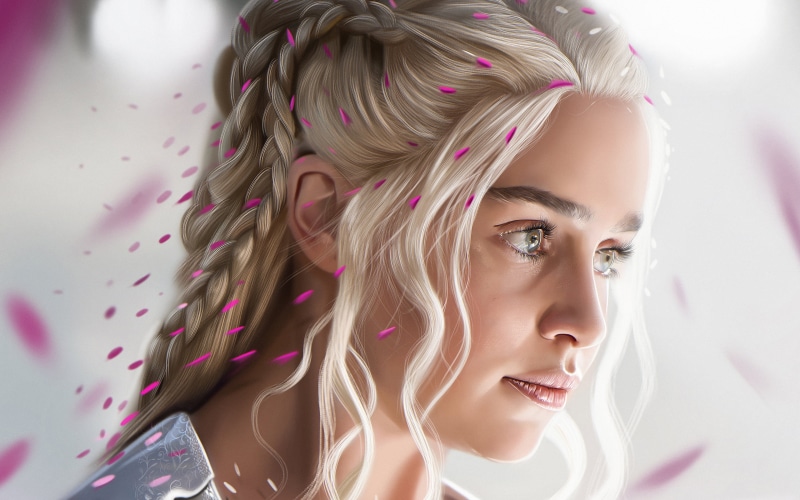 young women, human face, adult, Daenerys Targaryen, Emilia Clarke, beautiful people, beautiful woman, daenerys, hair, digital art, women, contemplation