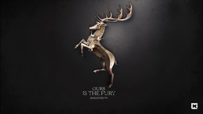House Baratheon, 1080P, sigils, animal body part, logo, no people, antler, animal themes, animal, deer, taxidermy, indoors, animal wildlife, fury, representation